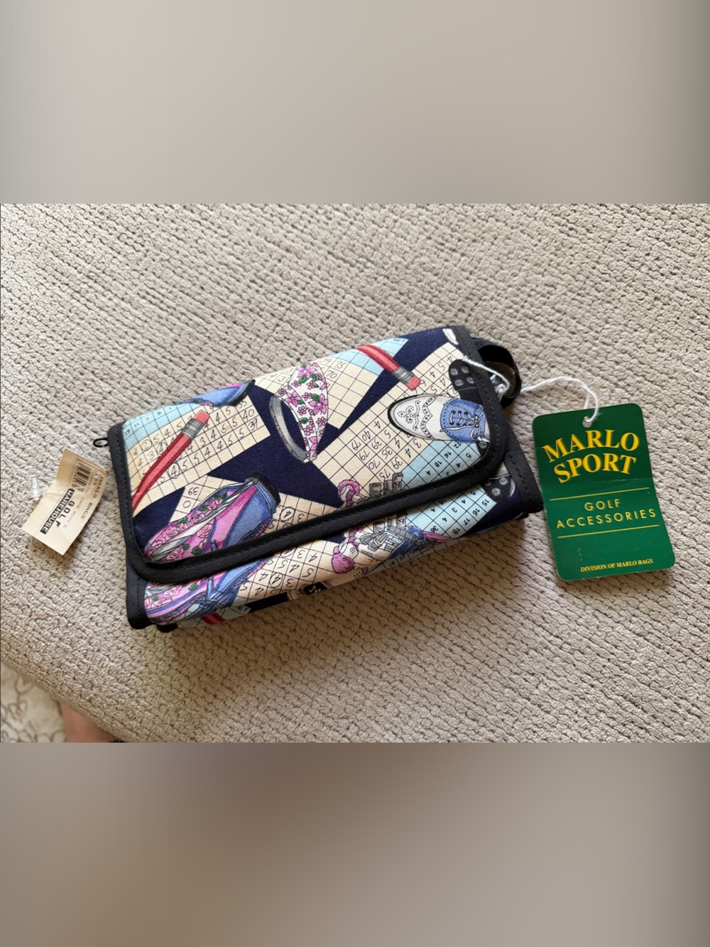 Women's Golf Theme Print  Makeup Bag NWT